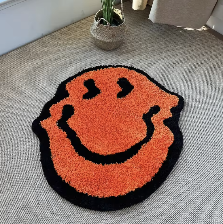 'Faded' Smiley Face Wavey Rug