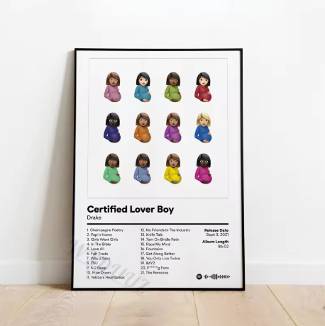 Drake Album Cover Poster "Certified Lover Boy"