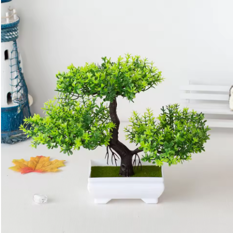 Artificial Potted Green Bonsai Tree