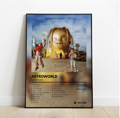 Travis Scott Album Cover Poster "ASTROWORLD"