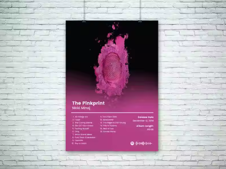 Nicki Minaj Album Cover Poster "The Pinkprint"