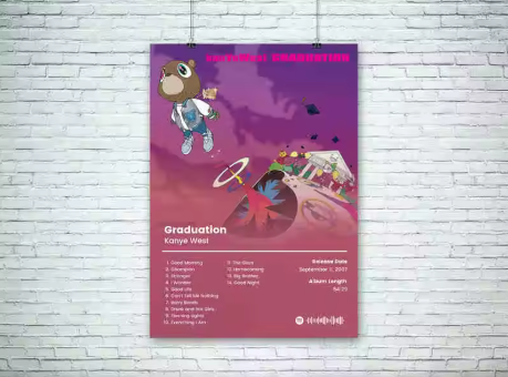 Kanye West Album Cover Poster "Graduation"