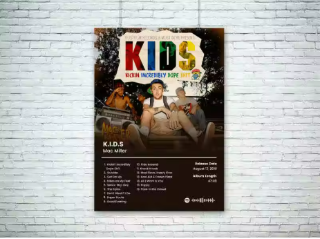 Mac Miller Album Cover Poster "K.I.D.S"