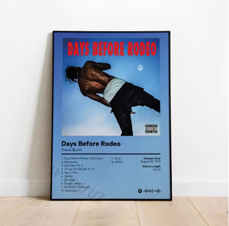 Travis Scott Album Cover Poster "Days Before Rodeo"