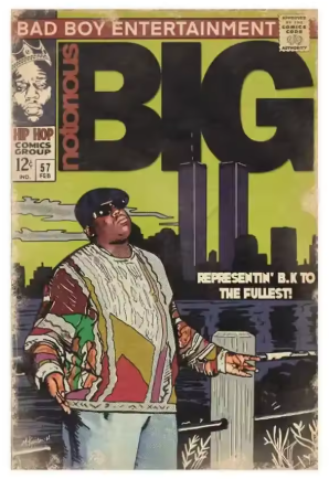 Notorious B.I.G Comic Style Poster