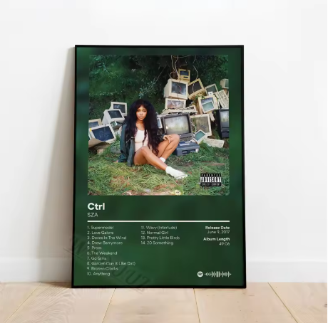 SZA Album Cover Poster "Ctrl"