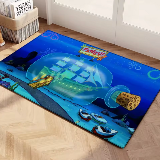 'Ship in a Bottle' Spongebob Rug