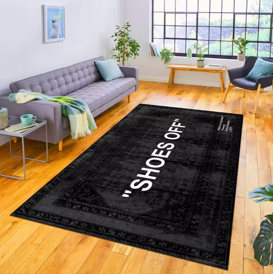 "SHOES OFF" Rug