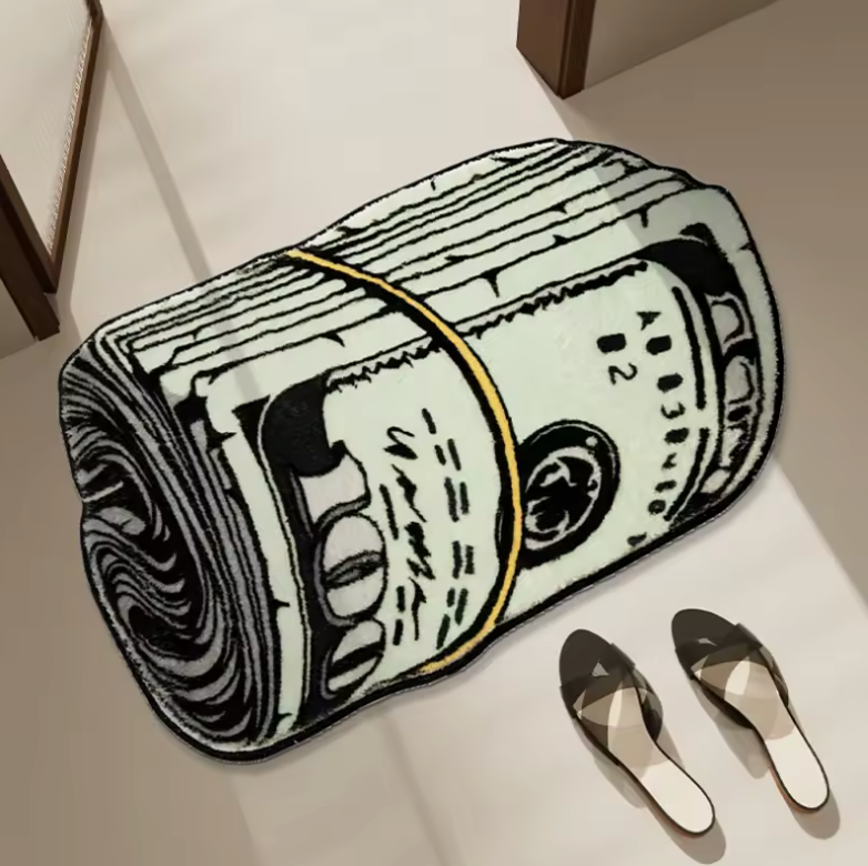 Roll of Money Aesthetic Rug