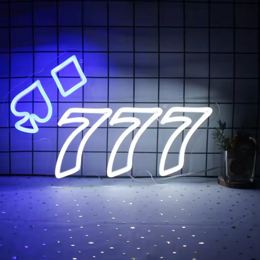 777 Lucky Neon Sign