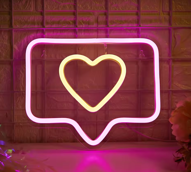 Instagram Like Notification Neon Sign