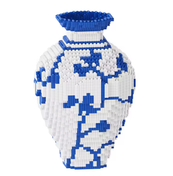 Lego Vase Blue/White