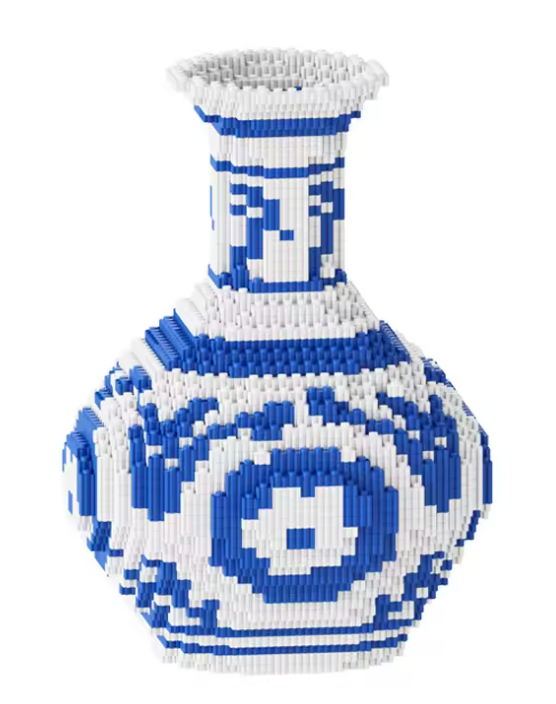 Lego Vase Blue/White