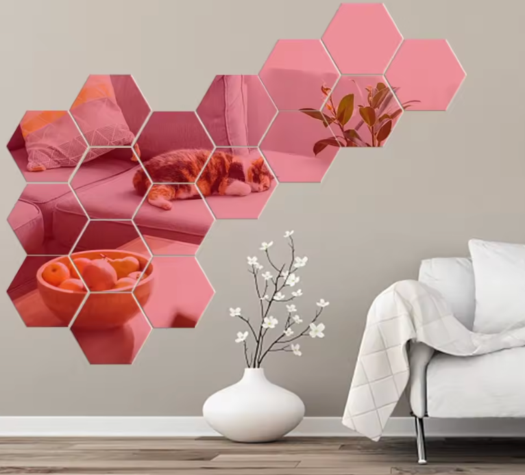 Mirror Hexagon Customisable Wall Mirror Collection