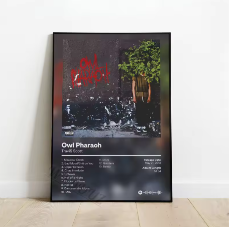 Travis Scott Album Cover Poster "Owl Pharaoh"