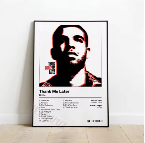 Drake Album Cover Poster "Thank Me Later"