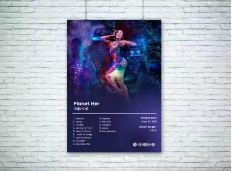 Doja Cat Album Cover Poster "Planet Her"