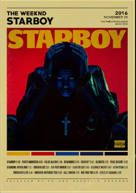 The Weeknd Newspaper Cover Poster "STARBOY"