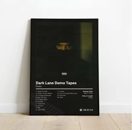 Drake Album Cover Poster "Dark Lane Demo Tapes"